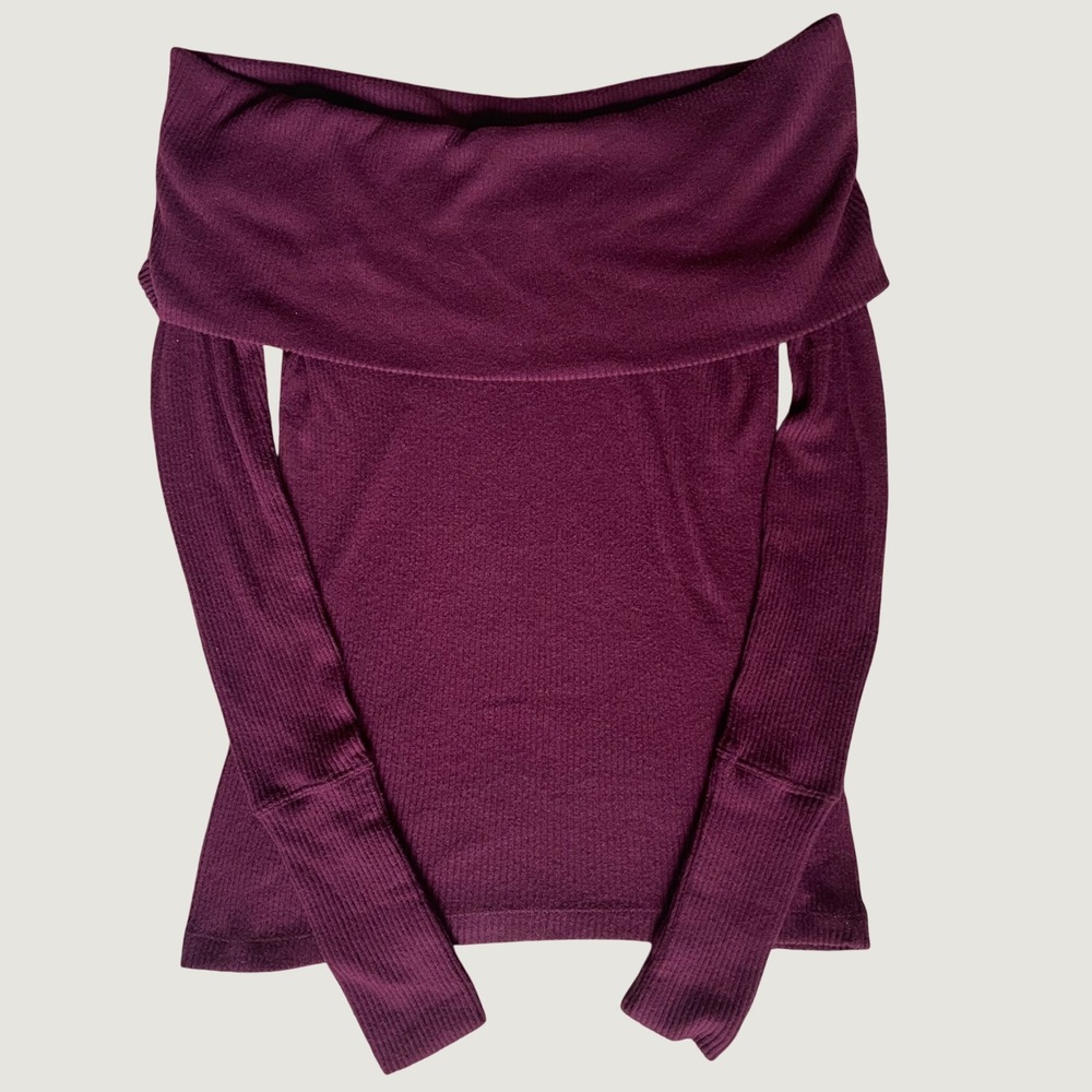 Women's Purple We The Free Snowbunny Long Sleeve Sweater In Vetiver Bloom Large